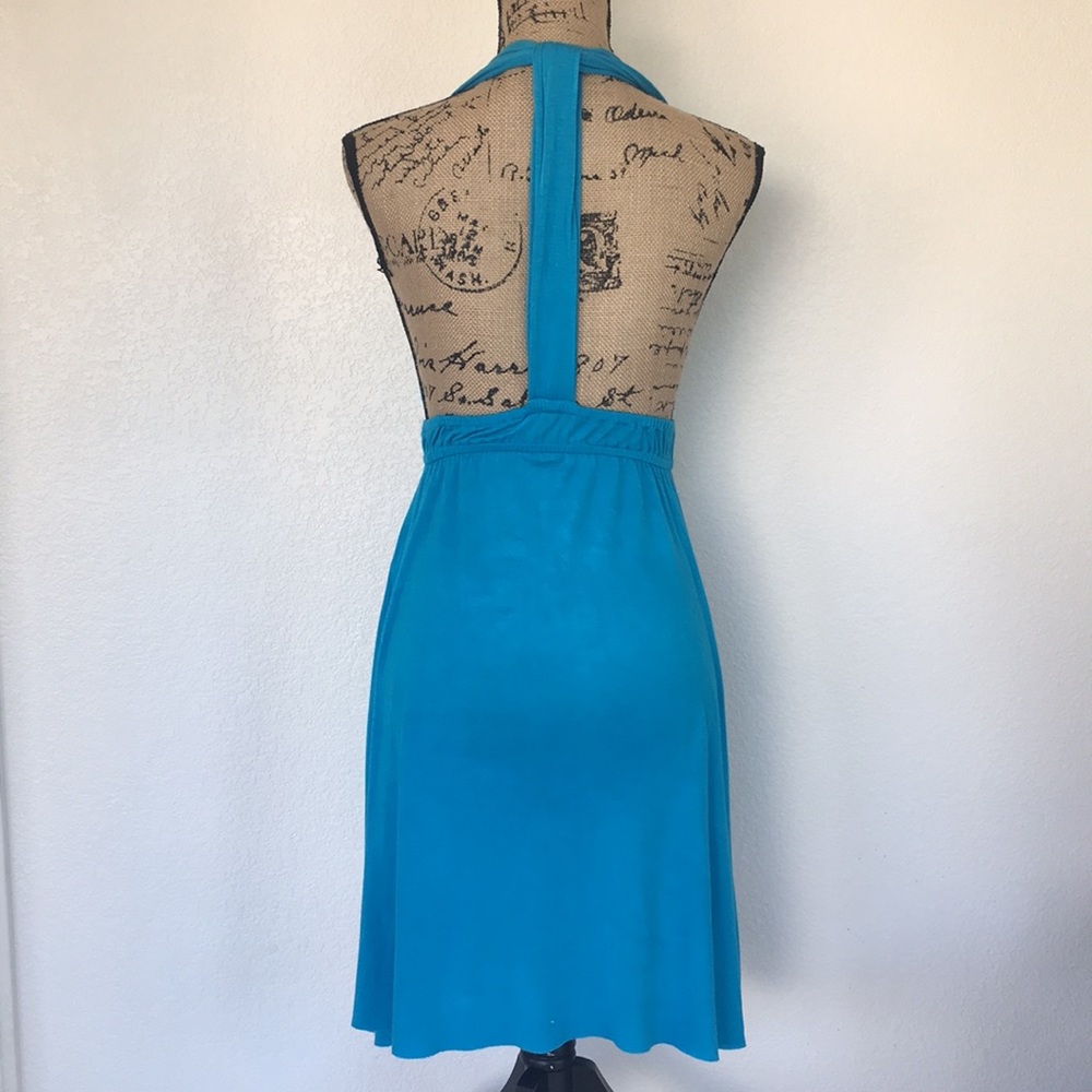 Elan Blue slinky Dress size small - Picture 5 of 6